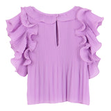 Dixie Plain Plissee Shirt Lila für Mädchen