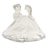 Minimales einfarbiges weißes ärmelloses Kleid für Babymädchen