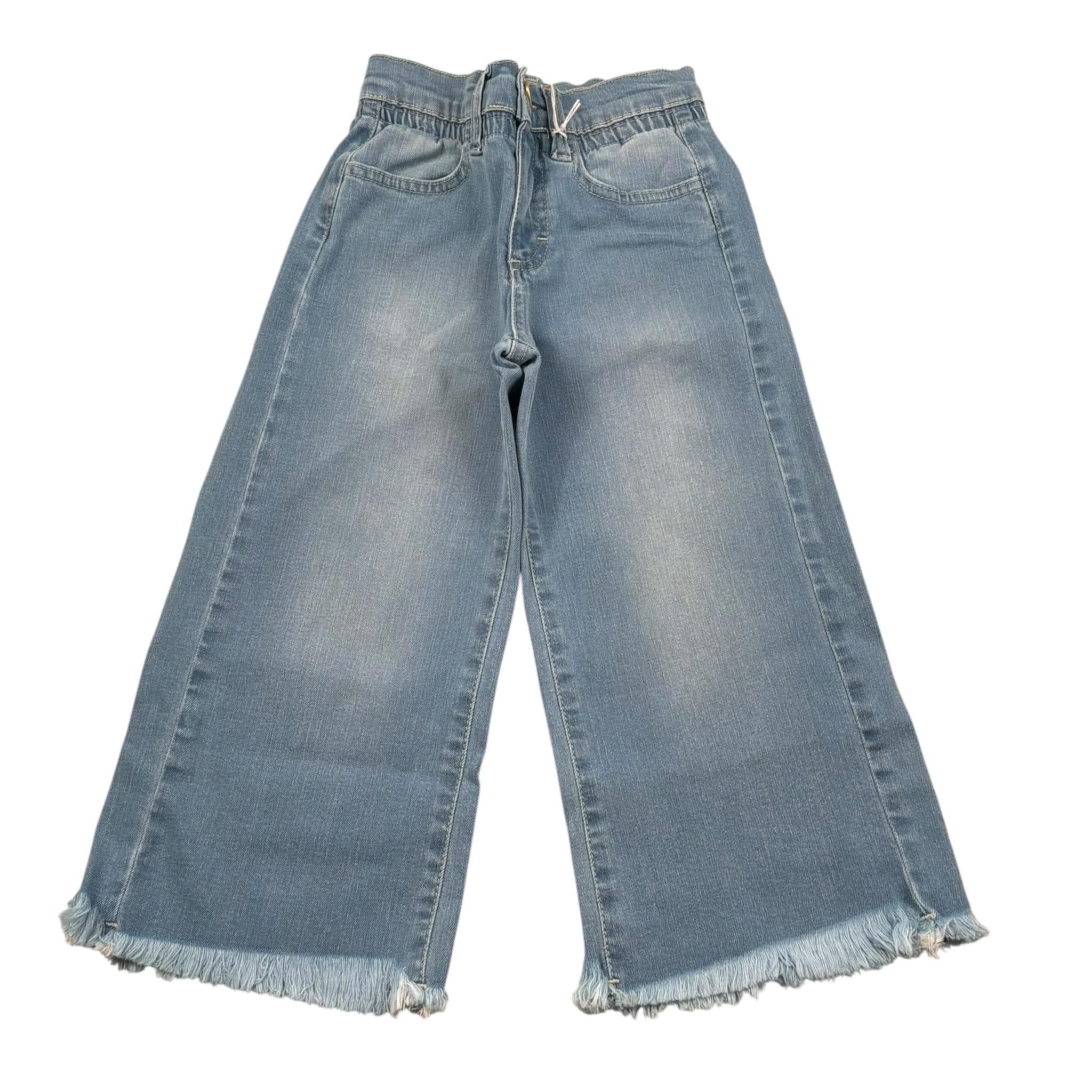 M+E' Jeans tinta unita Modello Palazzo Azzurro per Bambina UE1701J AZZURRO M+E' 