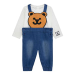 GUESS completo 2pz salopette-shirt tinta unita Bianco per Neonato I4YG02K5M20 BIANCO GUESS 