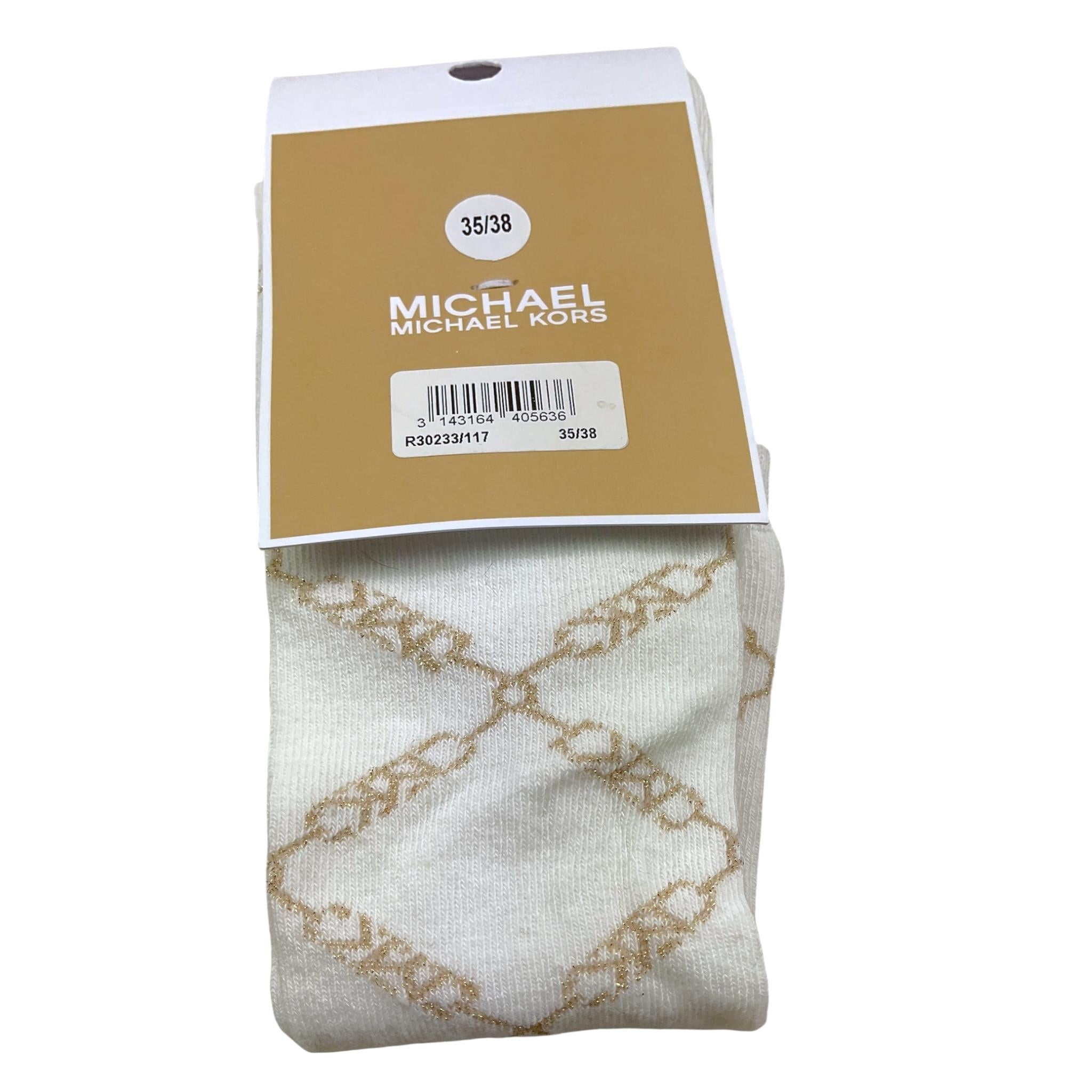 MICHAEL KORS calzini tinta unita logati Bianco per Bambina R30233 BIANCO MICHAEL KORS 