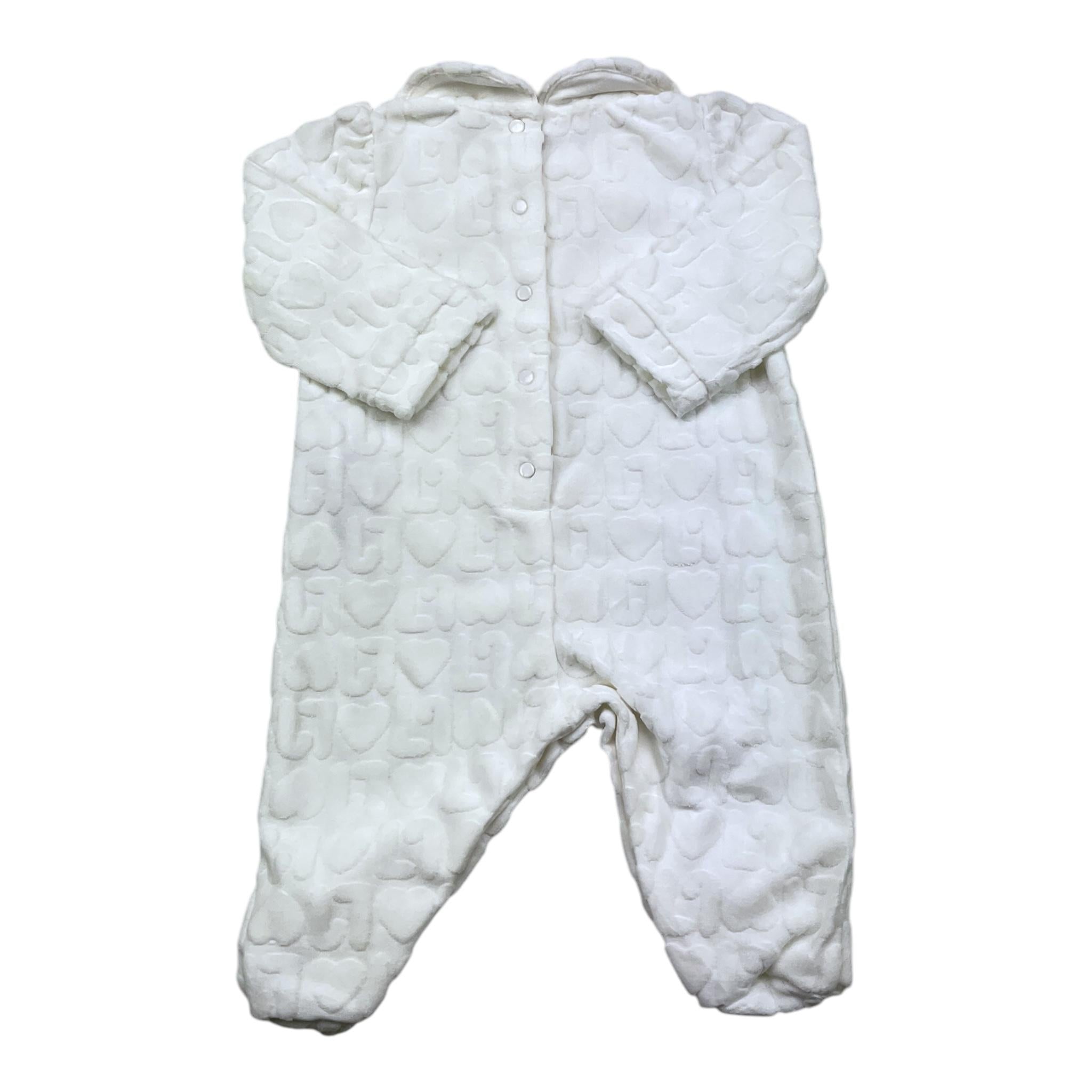LIU JO set tutina tinta unita con cappello e bavetta in ciniglia Bianco per Neonata HF4001 BIANCO LIU JO 