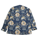 Over-D Camicia Tinta Unita con Fantasia per Bambino OK1135SCM BLU OVER-D 