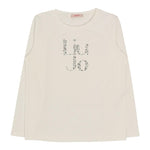 LIU JO shirt girocollo tinta unita con stampa e applicazioni Bianco per Bambina GF4093XX BIANCO LIU JO 