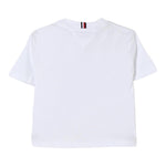 Tommy Hilfiger T-Shirt Girocollo Tinta Unita con Logo per Bambino KB0KB09601 BIANCO TOMMY HILFIGER 