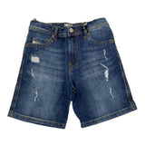 Diesel Ripped Denim Bermuda Shorts Einfarbig Blau Für Jungen