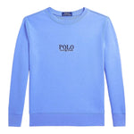 Ralph Lauren Felpa Girocollo Tinta Unita con Logo per Bambino 323958154003 AZZURRO RALPH LAUREN 