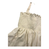 Babidu Schlichtes Cremefarbenes Trägerkleid für Baby Mädchen