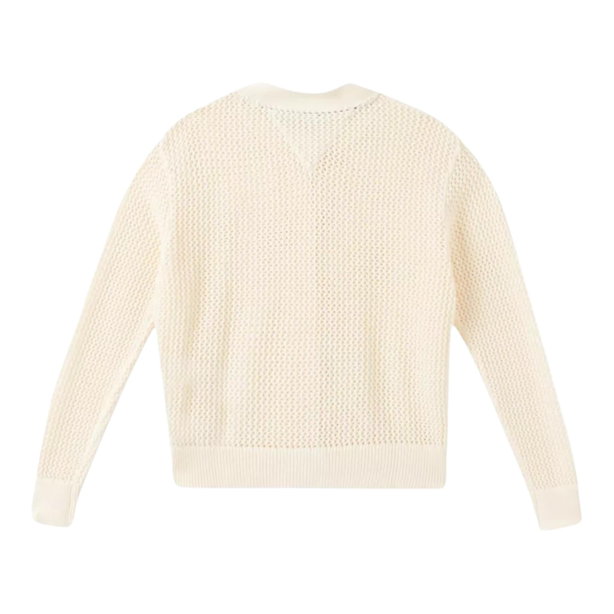 Tommy Hilfiger Cardigan Tinta Unita con Trafori per Bambina KG0KG07766 PANNA TOMMY HILFIGER 