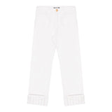 Balmain Jeans tinta unita con 5 Tasche Panna per Bambina BU6Q90 PANNA BALMAIN 