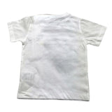 Cesare Paciotti – Einfarbiges T-Shirt mit Rundhalsausschnitt und weißem Logo-Print für Neugeborene