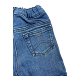 Emporio Armani – Einfarbige Denim-Bermudashorts mit elastischem Bund in Blau für Babys