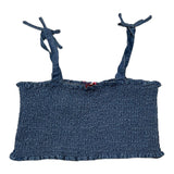 Liu Jo – Einfarbiges Jeanstop mit blauen Trägern für Mädchen