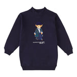 RALPH LAUREN abito tinta unita con stampa Blu per Bambina 312952155001 BLU RALPH LAUREN 