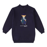 RALPH LAUREN abito tinta unita con stampa Blu per Bambina 312952155001 BLU RALPH LAUREN 