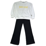 Just Cavalli Completo 2 Pezzi Felpa-Pantalone per Bambino JGP26011CF BIANCO/NERO JUST CAVALLI 