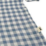 Petit Indi Camicia Tinta Unita con Fantasia A Quadri per Neonato SS25BK7133X BLU PETIT INDI 