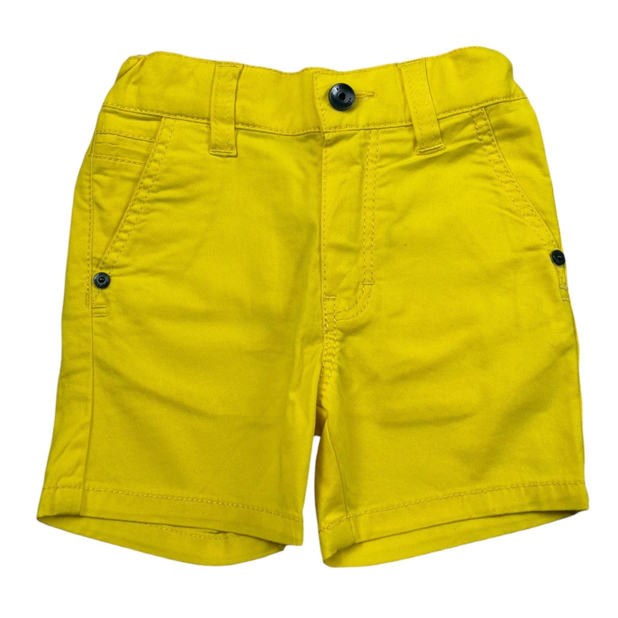 Boss Bermuda Tinta Unia con Girovita Regolabile per Neonato J04423 GIALLO BOSS 