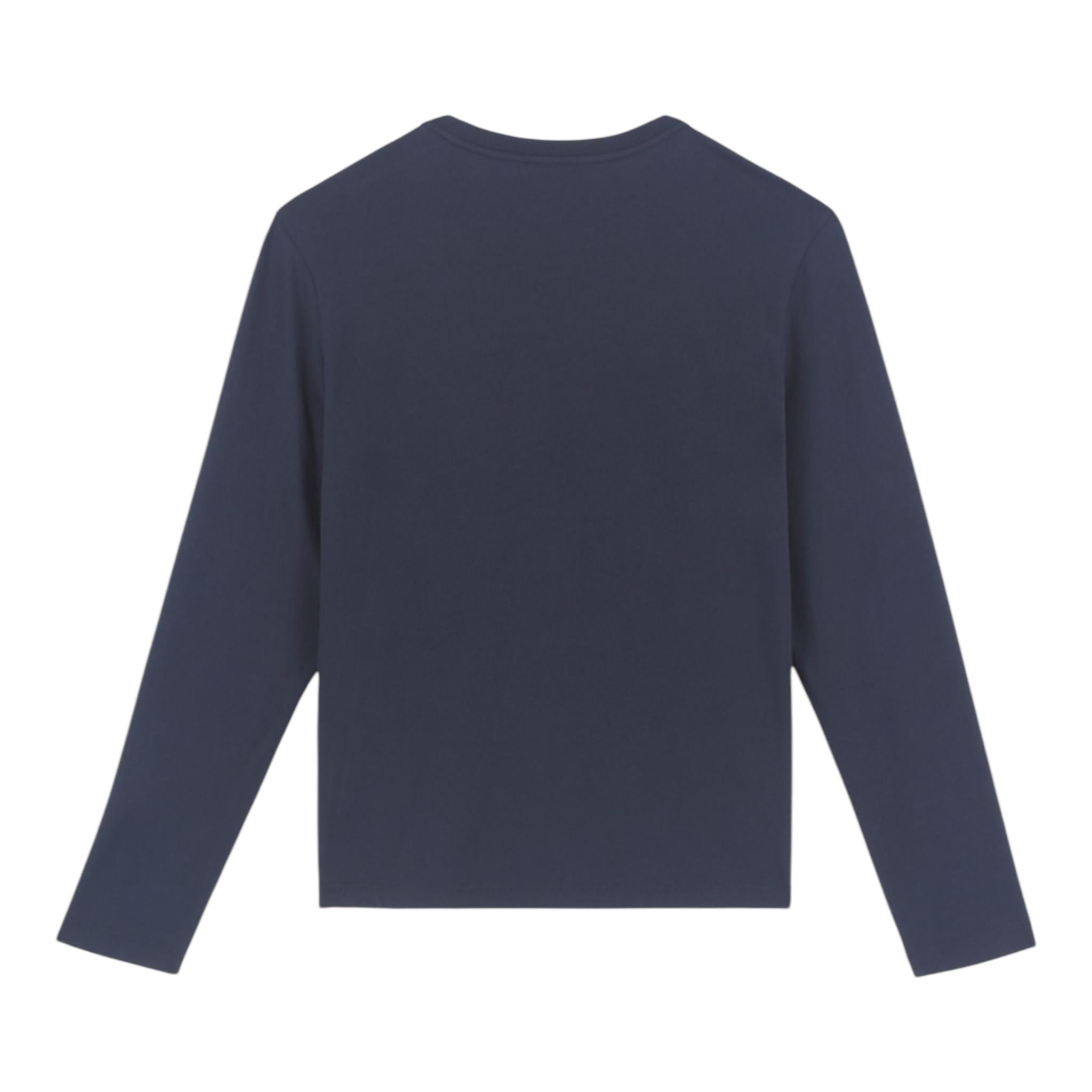 EMPORIO ARMANI shirt tinta unita girocollo con stampa Blu per Bambino 6DBT54 BLU EMPORIO ARMANI 