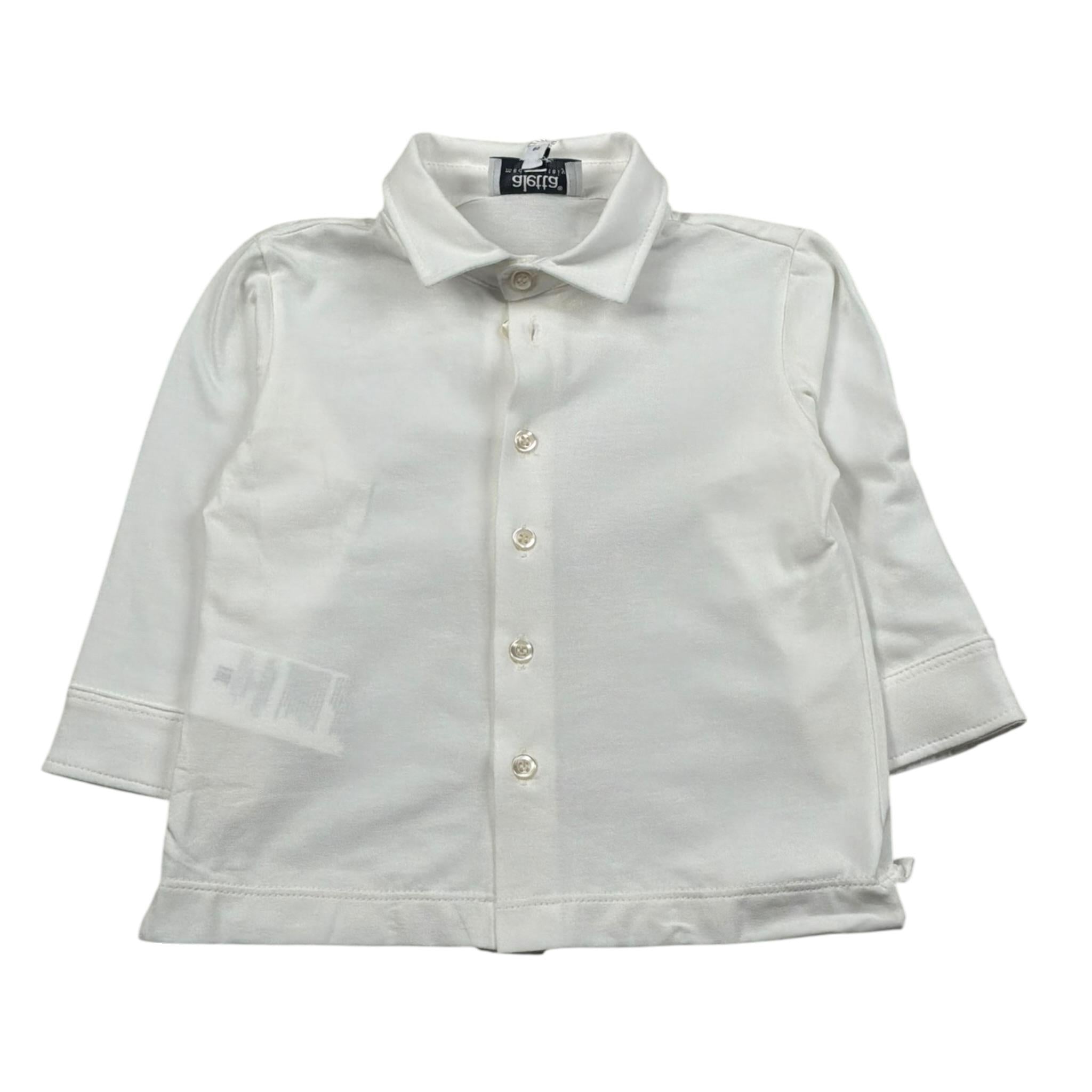 Aletta Camicia Manica Lunga tinta unita Bianco per Neonato M220431 BIANCO ALETTA 