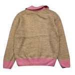 SAINT BARTH maglia tinta unita con colletto in contrasto Sabbia per Bambina COS0001 SABBIA SAINT BARTH 