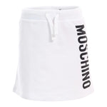 Moschino Gonna Tinta Unita con Stampa Logo per Bambina HDJ03S BIANCO MOSCHINO 