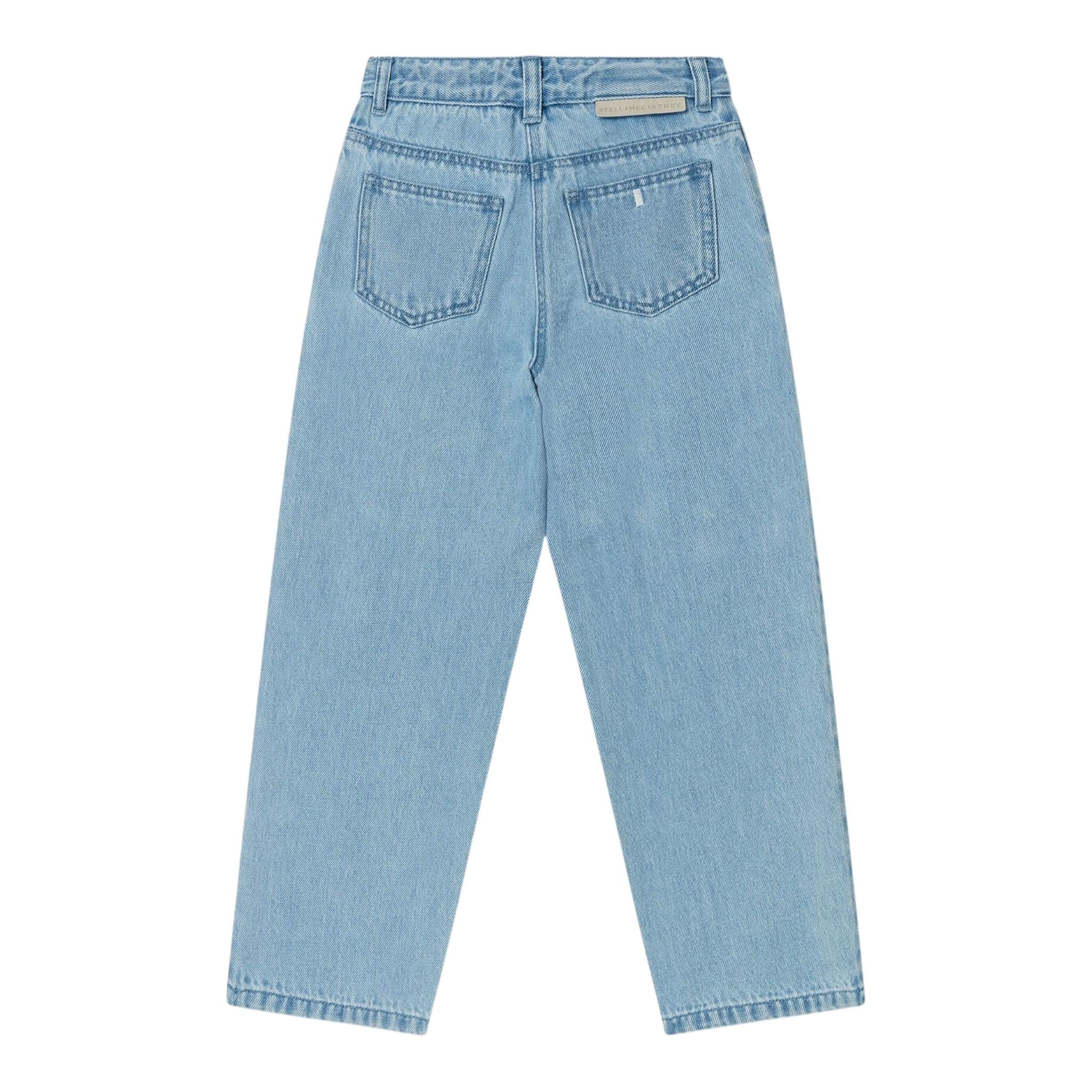 Stella Mccartney Jeans Tinta Unita con Applicazioni per Bambina TW6C20 AZZURRO STELLA McCARTNEY 