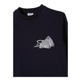 IL GUFO shirt girocollo tinta unita con stampa Blu per Bambino A24TA350MF002J BLU IL GUFO 