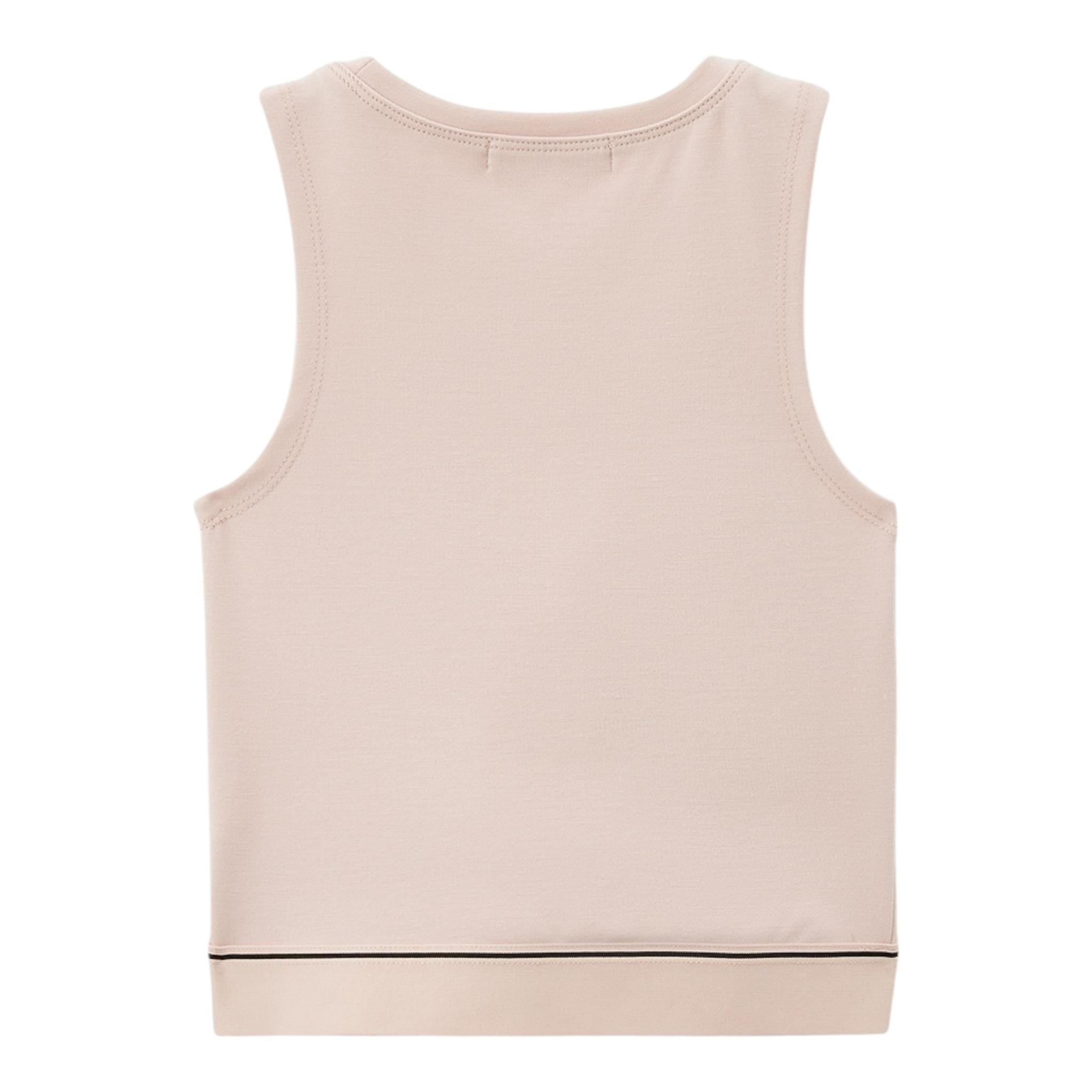 Calvin Klein Top Tinta Unita con Loog per Bambina IG0IG02437X ROSA CALVIN KLEIN 