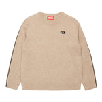 DIESEL maglia tinta unita girocollo con logo Sabbia per Bambino J02085 SABBIA DIESEL 