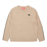 DIESEL maglia tinta unita girocollo con logo Sabbia per Bambino J02085 SABBIA DIESEL 