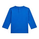 GUESS shirt girocollo tinta unita con stampa Cobalto per Neonato I4YI02K8HM4XX COBALTO GUESS 