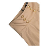 Balmain Shorts Einfarbig Mit Kontrastknöpfen Beige Für Mädchen