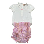 Elisabetta Franchi Completo 2 Pezzi Body-Culotte Bicolore per Neonata ENCD099 BIANCO/ROSA ELISABETTA FRANCHI 