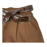 TO be too pantalone tinta unita con cinturino Marrone per Bambina TBT2466 MARRONE TO be too 