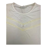 La Perla – Schlichtes, weißes, gemustertes Intim-T-Shirt für Mädchen