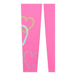 BillIEBLUSH leggins tinta unita con stampe cuori Rosa fluo per Bambina U20443 ROSA FLUO BillIEBLUSH 