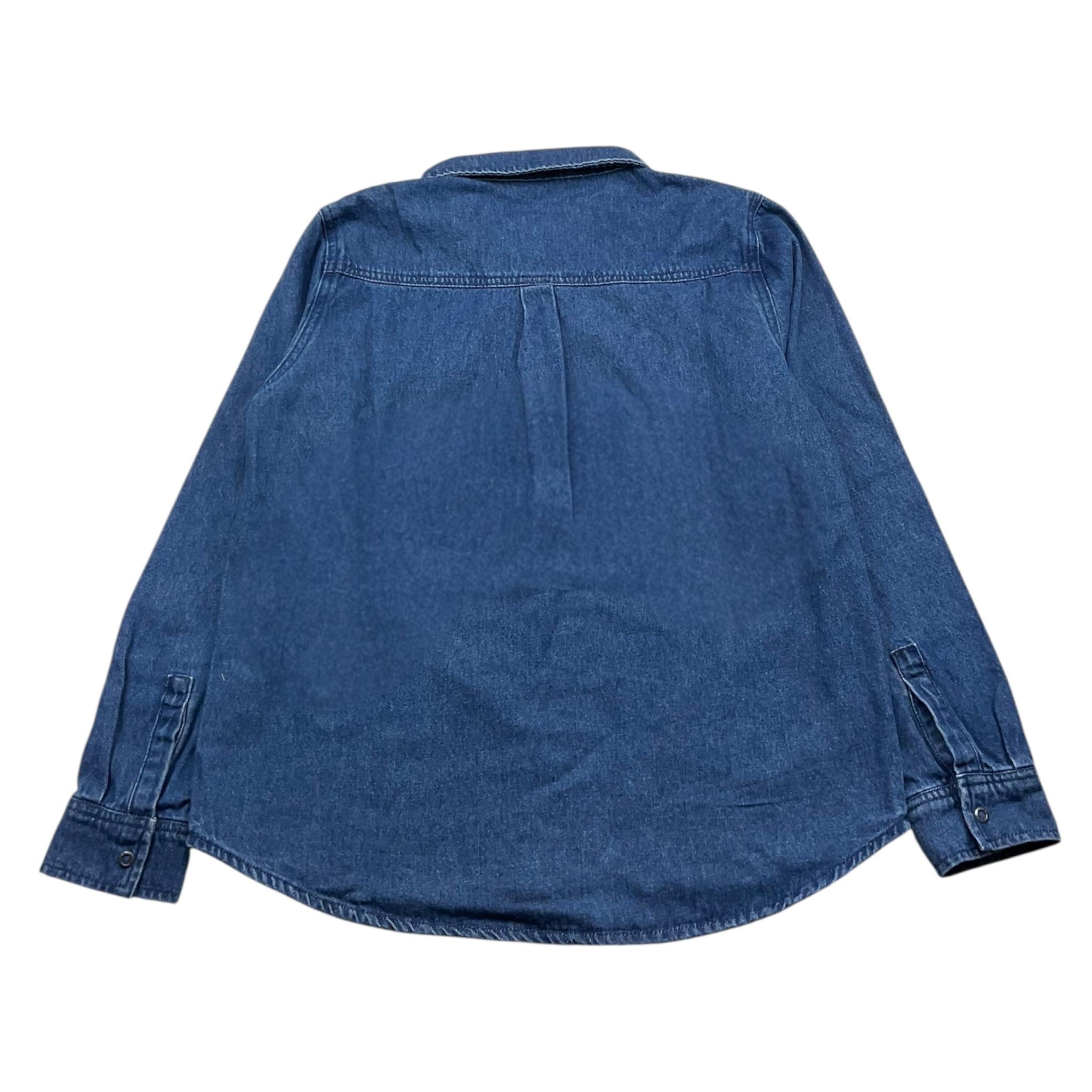 NAME.IT camicia in denim tinta unita manica lunga Blu per Bambino 13215794 BLU NAME.IT 