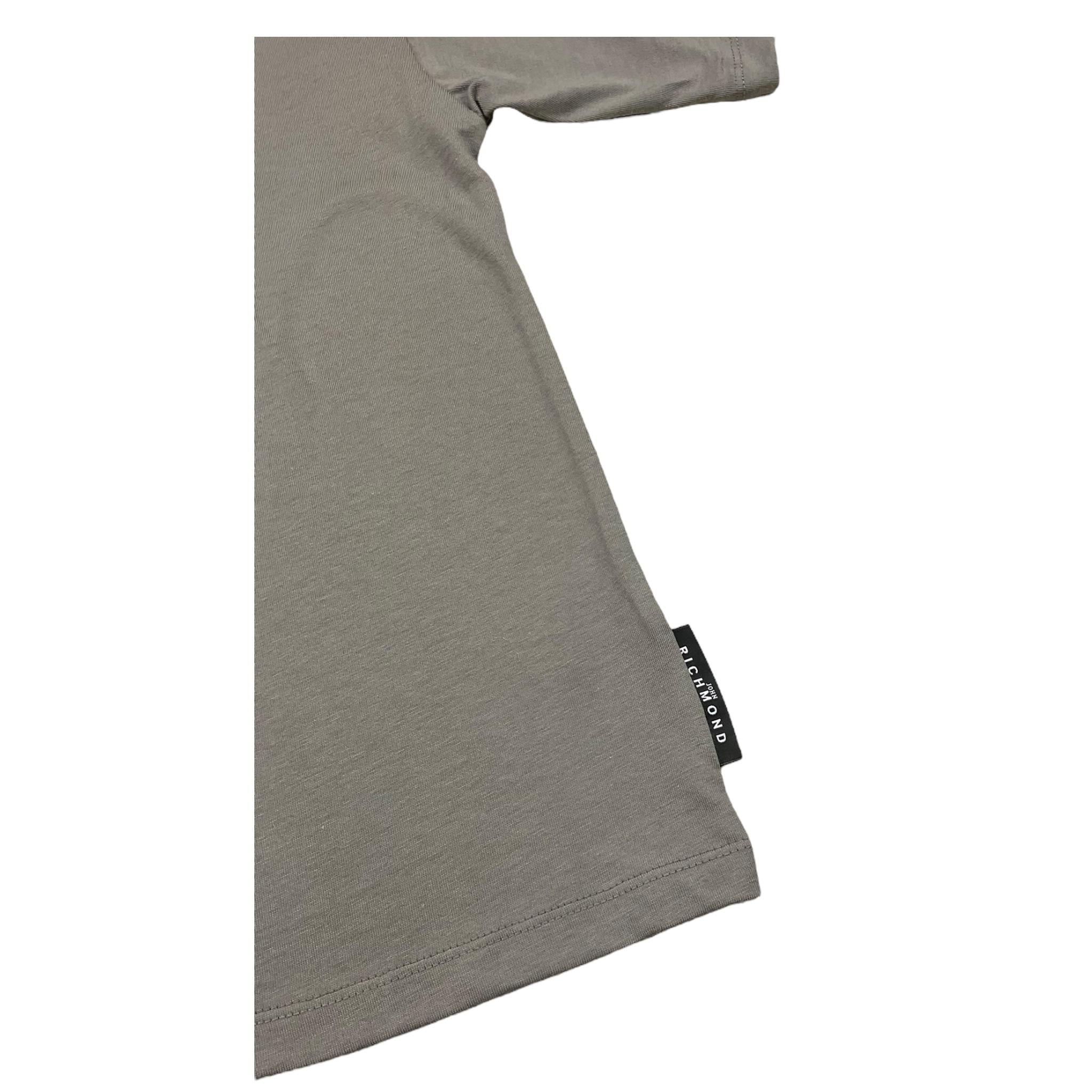 JOHN RICHMOND t-shirt girocollo tinta unita con stampa in contrasto Grigio per Bambino RGA25079TS GRIGIO JOHN RICHMOND 