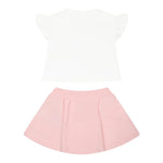 Moschino Completo 2 Pezzi T-Shirt-Gonna per Bambina MDG01GJ BIANCO/ROSA MOSCHINO 