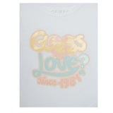 Guess T-Shirt Girocollo Tinta Unita con Stampa per Neonata K5RI06K6YW4 BIANCO GUESS 