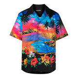 Dolce &amp; Gabbana Halbarmhemd Multicolor Fantasy Print für Jungen