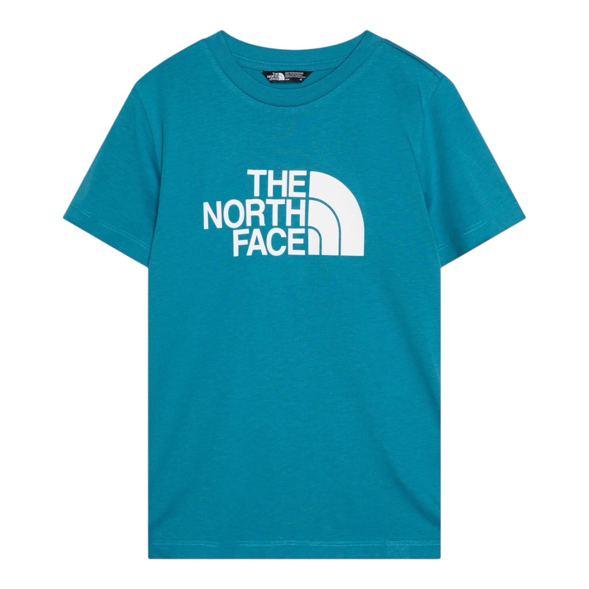 The North Face T-Shirt Girocollo Tinta Unita con Stampa per Bambino NF0A8DRN6H0 BLU THE NORTH FACE 
