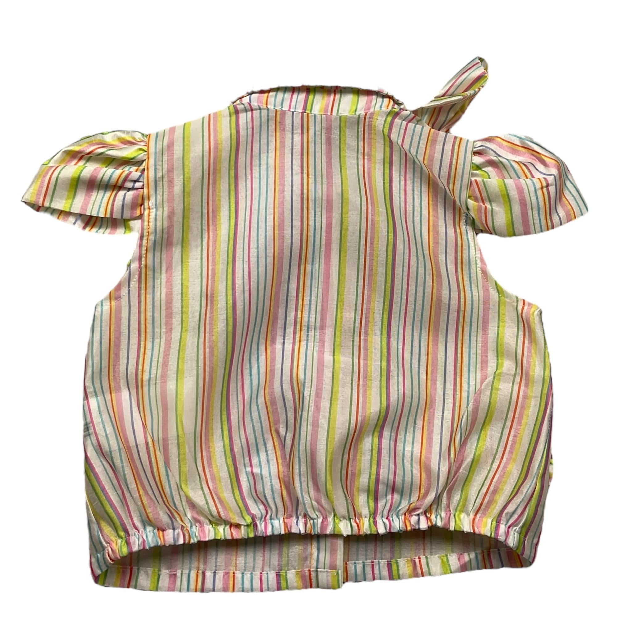 Miss Grant Camicia Mezza Manica Fantasia A Righe per Bambina MG1290J MULTICOLOR MISS GRANT 