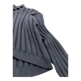 MET maglia tinta unita a costine collo alto Nero per Bambina ME452 NERO MET 