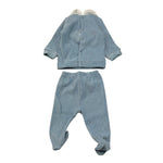 BARCELLINO completo 2pz tinta unita maglia-ghettina Azzurro per Neonato 116302 AZZURRO BARCELLINO 