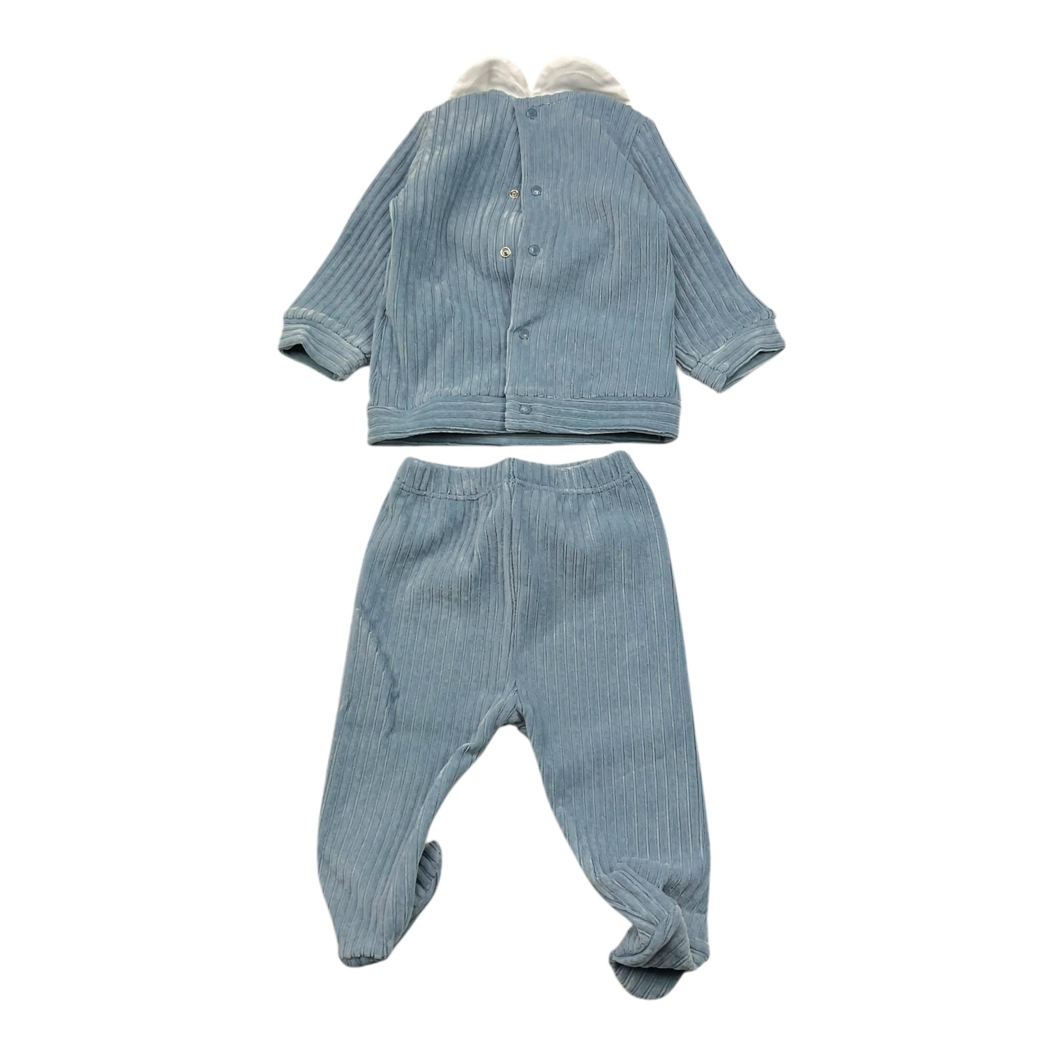 BARCELLINO completo 2pz tinta unita maglia-ghettina Azzurro per Neonato 116302 AZZURRO BARCELLINO 