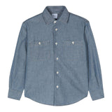 Aspesi Einfarbiges Jeanshemd mit blauen Knöpfen für Jungen