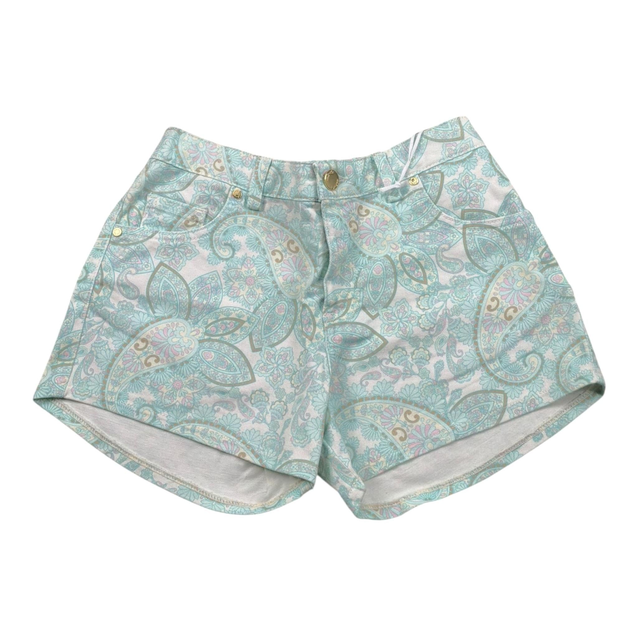 Lu Lu By Miss Grant Short tinta unita con Fantasia Verde Acqua per Bambina LL3638 VERDE ACQUA LU LU BY MISS GRANT 