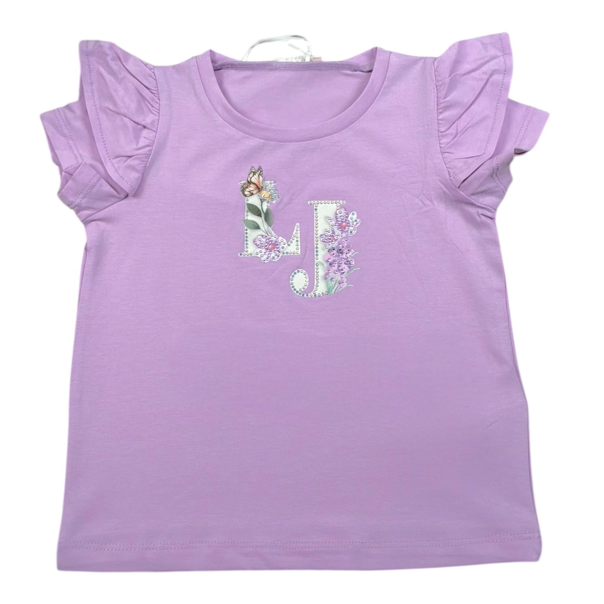Liu Jo T-Shirt Tinta Unita con Brillantini per Bambina KA5092XX LILLA LIU JO 